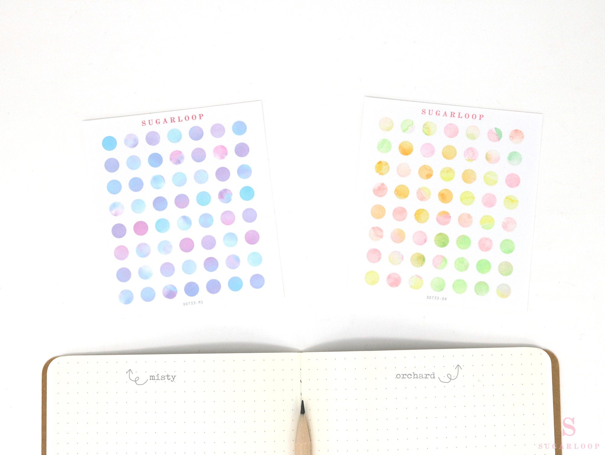 Quarter Inch Dot Bujo Planner Stickers: 0.25 inch (6 mm)