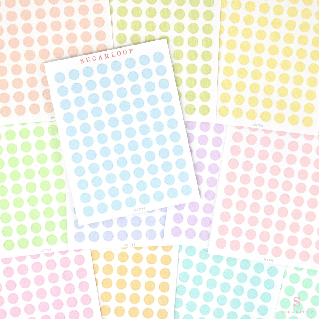 Mini Dot Round Circle Bujo Planner Stickers: 0.25” (6 mm)