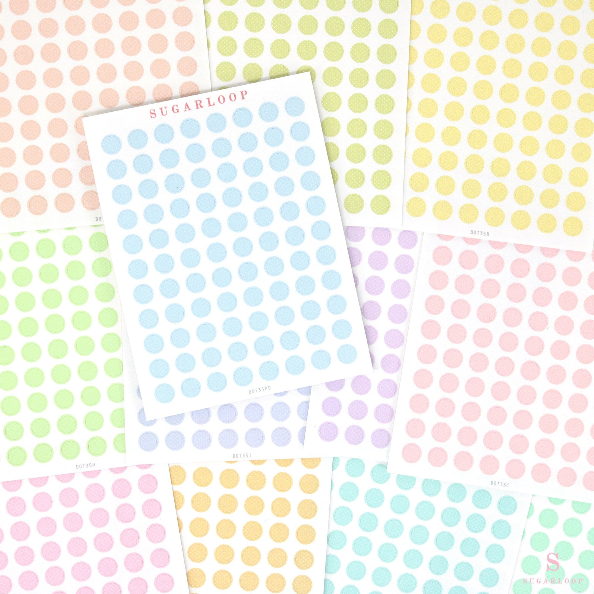 Mini Dot Round Circle Bujo Planner Stickers: 0.25” (6 mm)