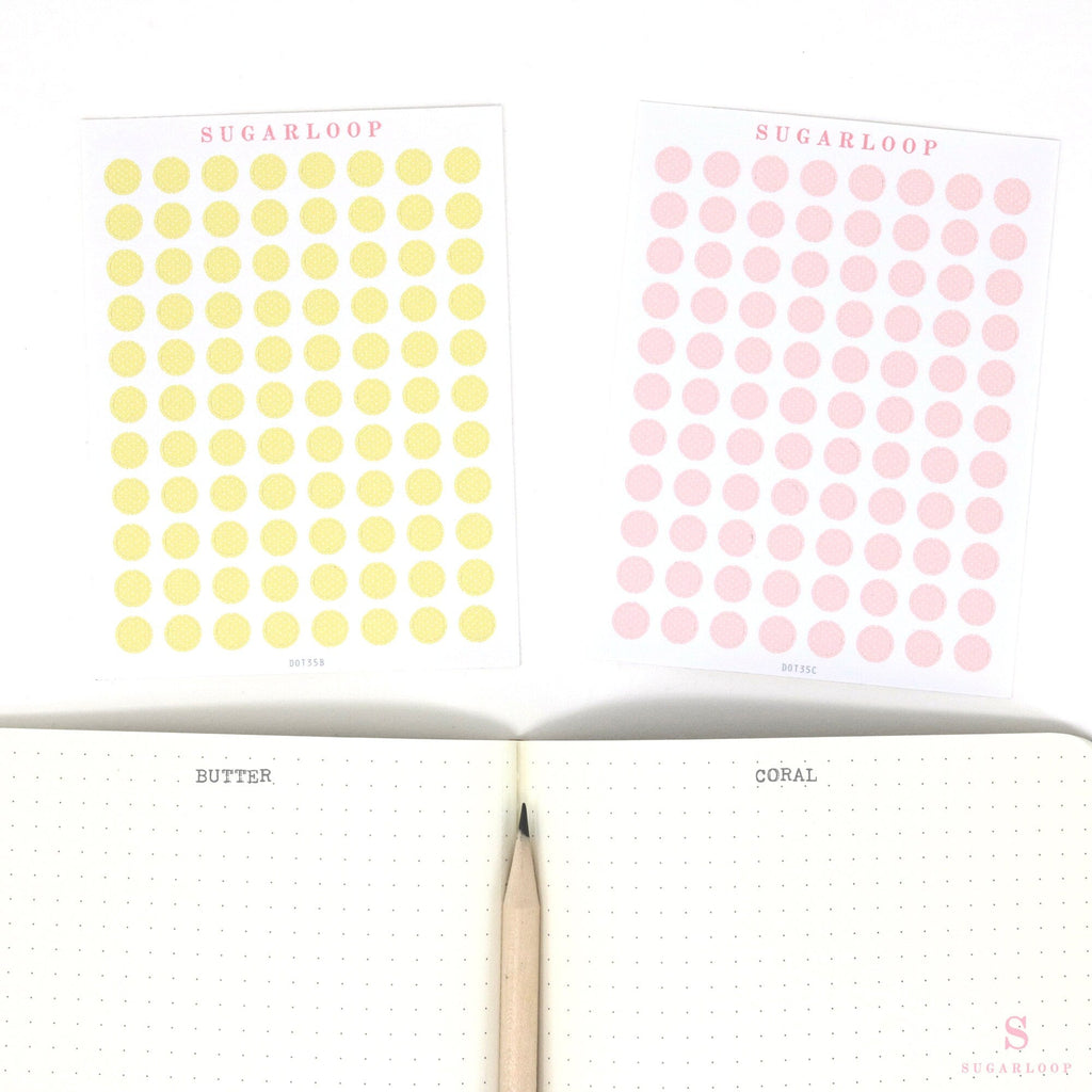 Mini Dot Round Circle Bujo Planner Stickers: 0.25” (6 mm)