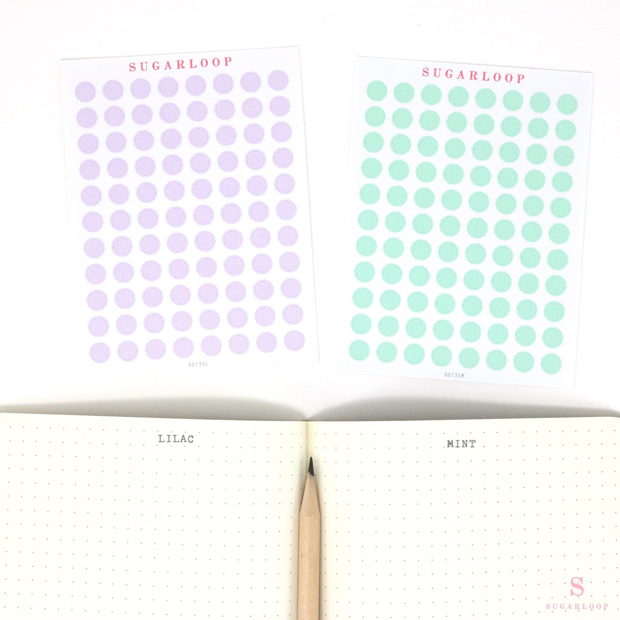 Mini Dot Round Circle Bujo Planner Stickers: 0.25” (6 mm)