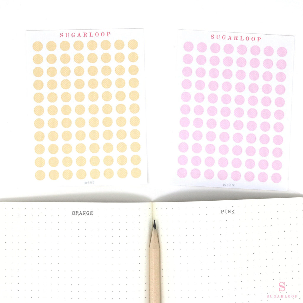Mini Dot Round Circle Bujo Planner Stickers: 0.25” (6 mm)