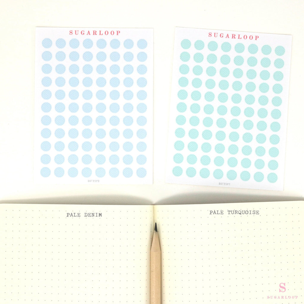 Mini Dot Round Circle Bujo Planner Stickers: 0.25” (6 mm)