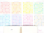 Mini Dot Hexagon Circle Square Planner & Journal Stickers: Quarter Inch 0.25” (6 mm)