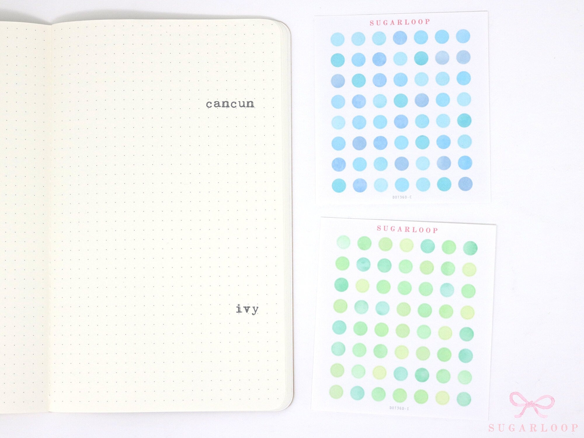 Mini Dot Hexagon Circle Square Planner & Journal Stickers: Quarter Inch 0.25” (6 mm)
