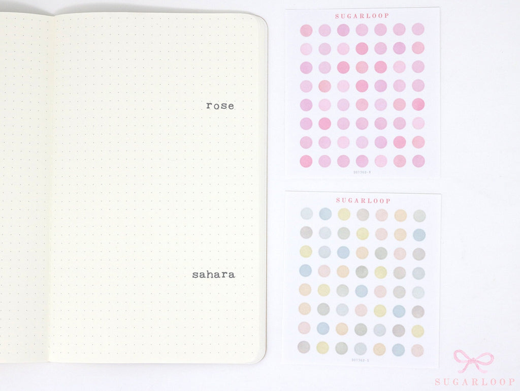 Mini Dot Hexagon Circle Square Planner & Journal Stickers: Quarter Inch 0.25” (6 mm)
