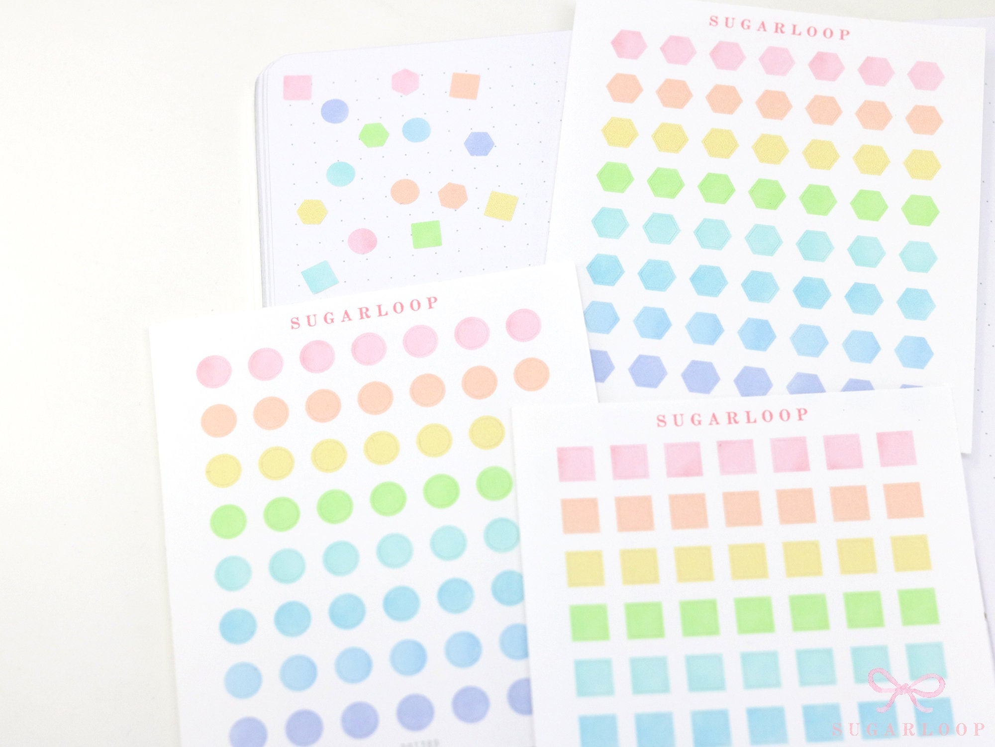 Pastel Quarter Inch Dot Planner & Journal Stickers: 0.25 inch (6 mm)