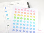 Pastel Quarter Inch Dot Planner & Journal Stickers: 0.25 inch (6 mm)