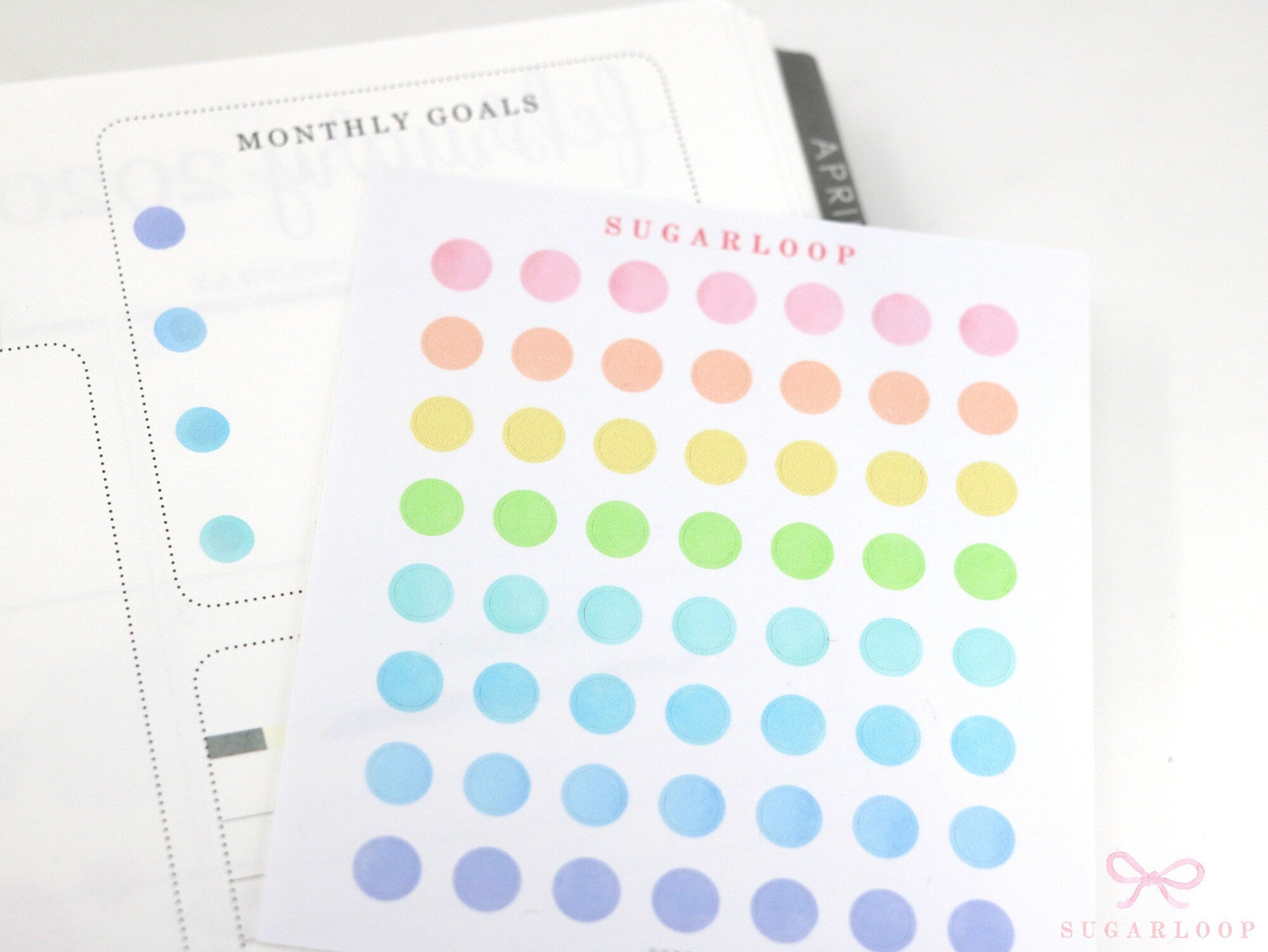 Pastel Quarter Inch Dot Planner & Journal Stickers: 0.25 inch (6 mm)