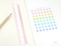 Pastel Quarter Inch Dot Planner & Journal Stickers: 0.25 inch (6 mm)