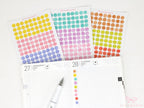 Mini Tiny Watercolor Dots Round Circle Bujo Planner Stickers: 0.25”(6 mm)
