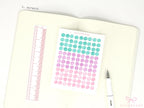 Mini Tiny Watercolor Dots Round Circle Bujo Planner Stickers: 0.25”(6 mm)