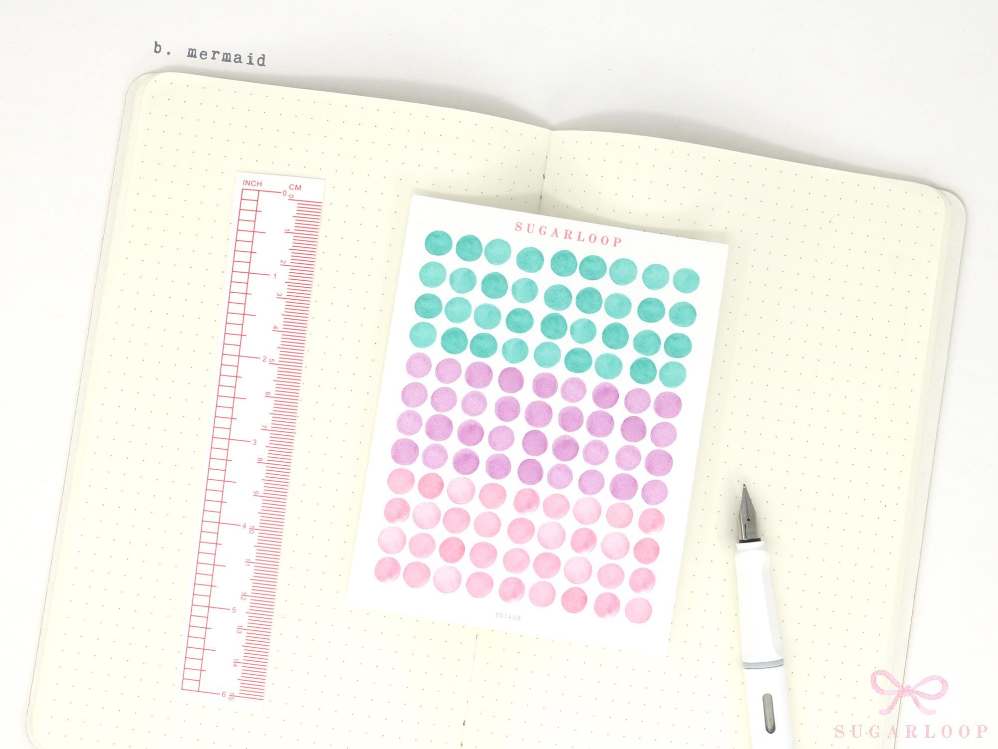 Mini Tiny Watercolor Dots Round Circle Bujo Planner Stickers: 0.25”(6 mm)