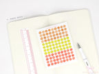 Mini Tiny Watercolor Dots Round Circle Bujo Planner Stickers: 0.25”(6 mm)