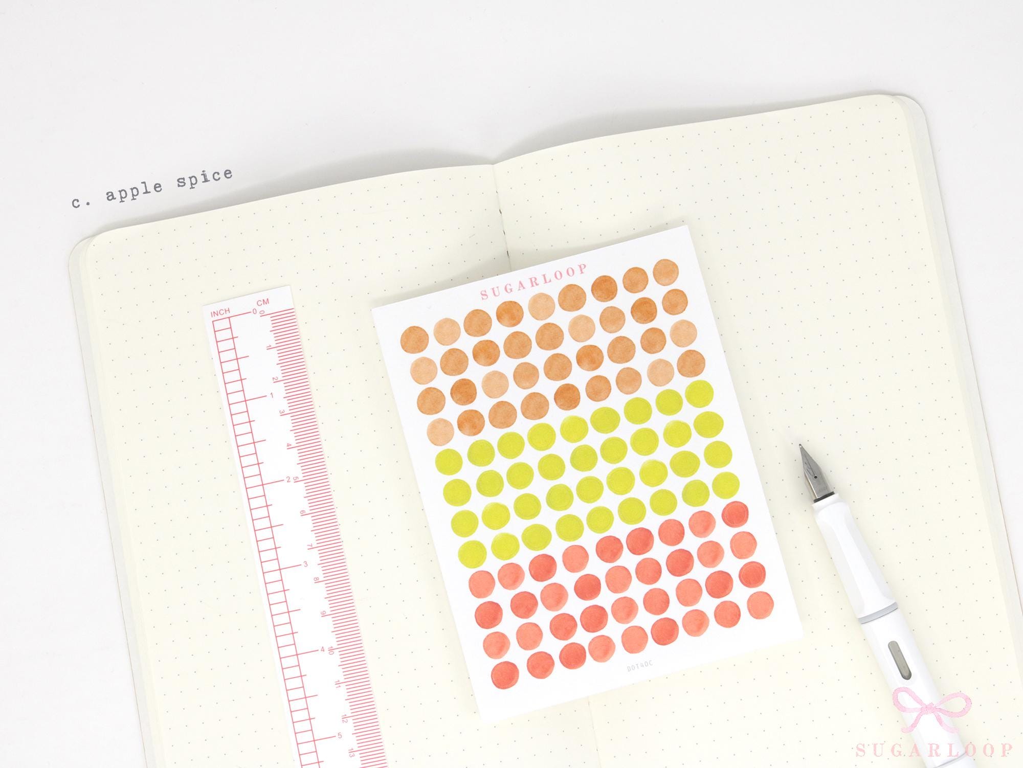 Mini Tiny Watercolor Dots Round Circle Bujo Planner Stickers: 0.25”(6 mm)