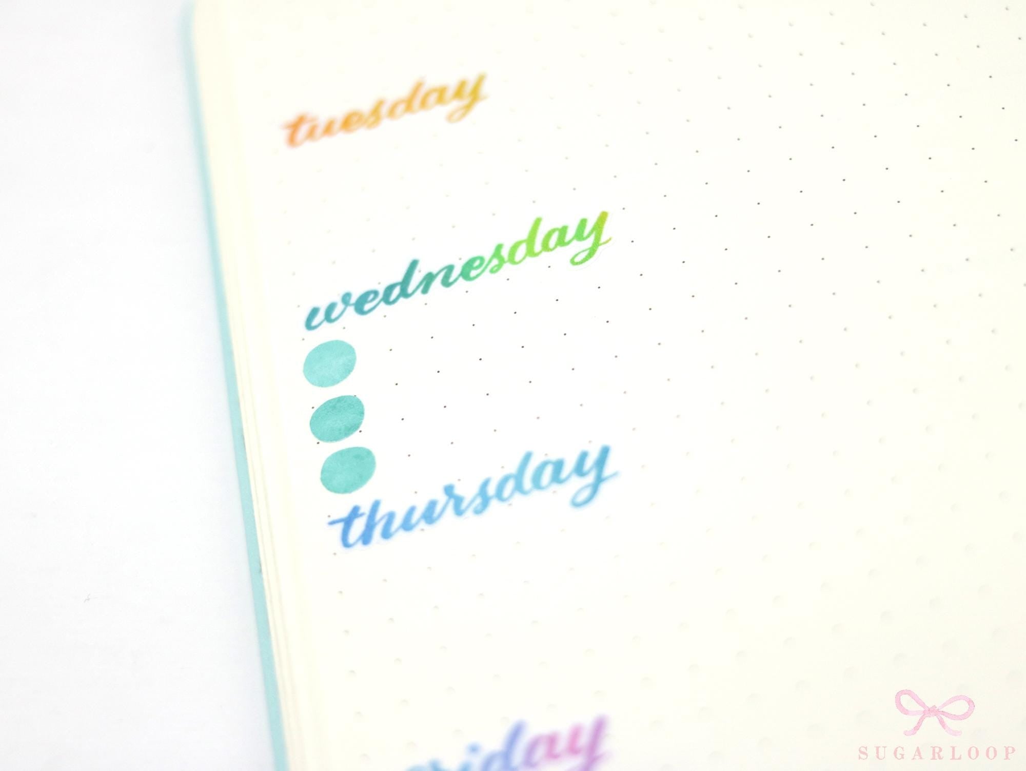 Mini Tiny Watercolor Dots Round Circle Bujo Planner Stickers: 0.25”(6 mm)