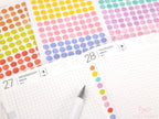 Mini Tiny Watercolor Dots Round Circle Bujo Planner Stickers: 0.25”(6 mm)