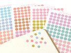 Solid Dots Planner and Journal Sticker Sheet: Hobo  Bullet Points  Color Code