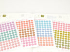 Solid Dots Planner and Journal Sticker Sheet: Hobo  Bullet Points  Color Code