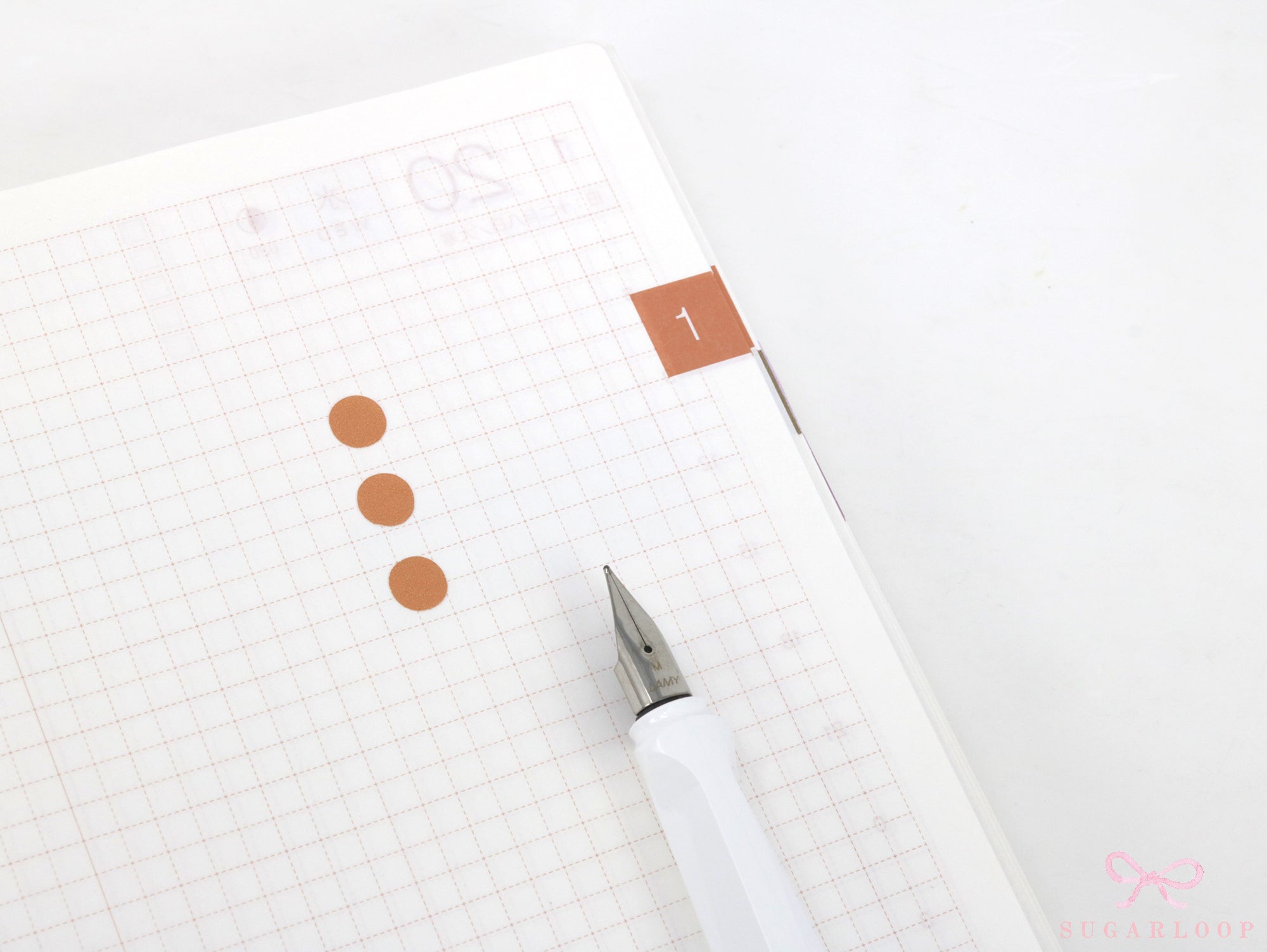 Solid Dots Planner and Journal Sticker Sheet: Hobo  Bullet Points  Color Code