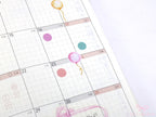 Solid Dots Planner and Journal Sticker Sheet: Hobo  Bullet Points  Color Code