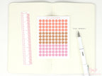Solid Dots Planner and Journal Sticker Sheet: Hobo  Bullet Points  Color Code