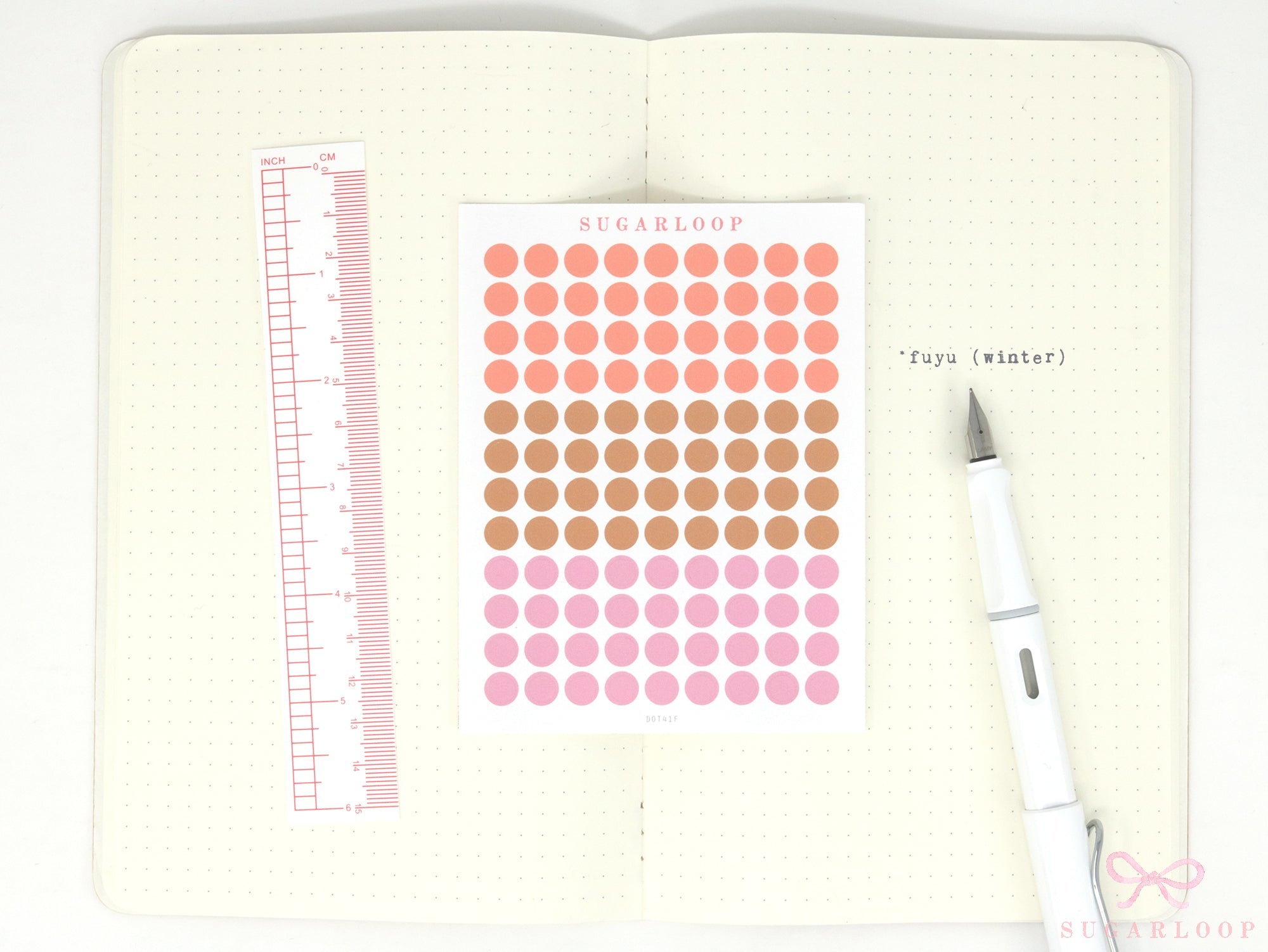 Solid Dots Planner and Journal Sticker Sheet: Hobo  Bullet Points  Color Code