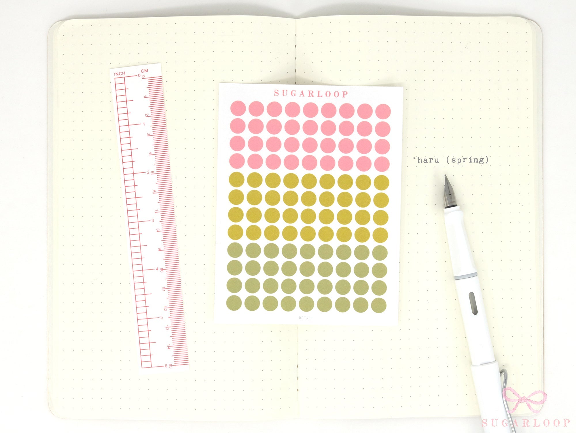 Solid Dots Planner and Journal Sticker Sheet: Hobo  Bullet Points  Color Code