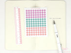 Solid Dots Planner and Journal Sticker Sheet: Hobo  Bullet Points  Color Code