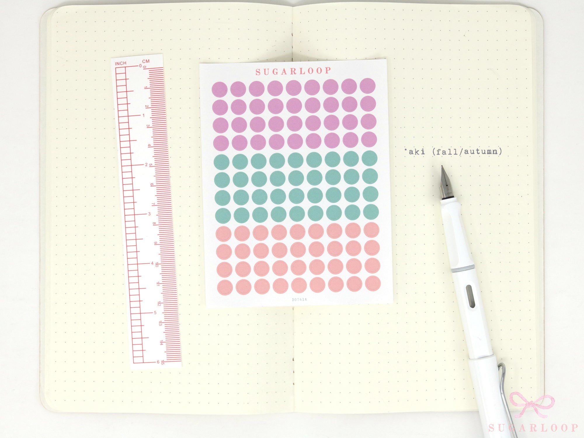 Solid Dots Planner and Journal Sticker Sheet: Hobo  Bullet Points  Color Code