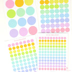 Dot Round Circle Bujo Planner Stickers: 0.25in-6mm, 0.375in-9mm, 0.5in-12mm, 1in-25mm