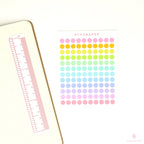 Dot Round Circle Bujo Planner Stickers: 0.25in-6mm, 0.375in-9mm, 0.5in-12mm, 1in-25mm