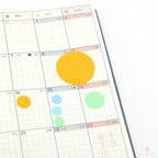 Dot Round Circle Bujo Planner Stickers: 0.25in-6mm, 0.375in-9mm, 0.5in-12mm, 1in-25mm