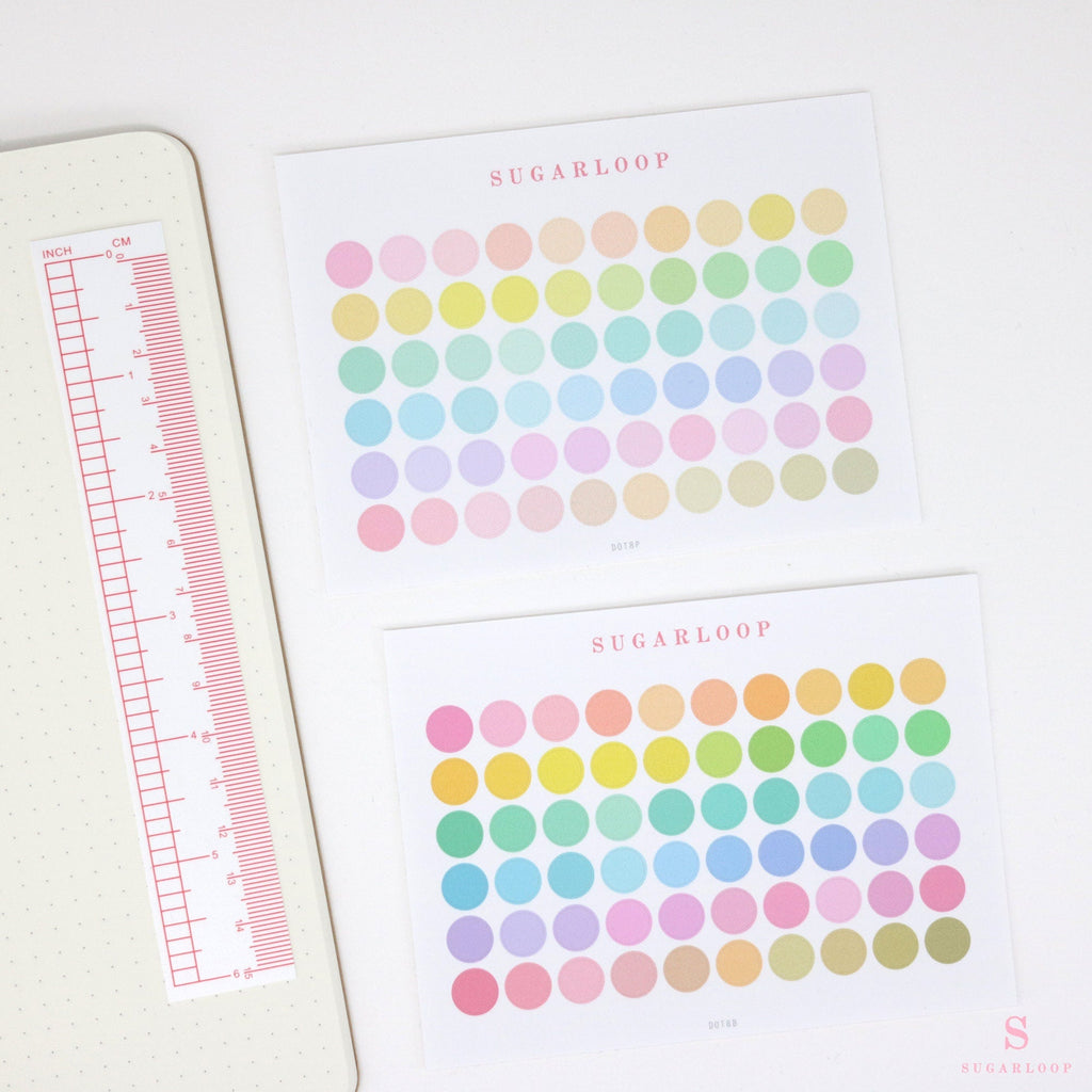 Small Dot Pastel Round Circle Bujo Planner Stickers: 0.3” (9 mm)