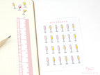 Wine Cocktail Glass Stickers for Planners Bujos and Journals