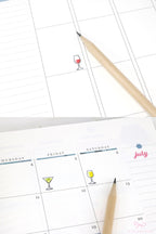 Wine Cocktail Glass Stickers for Planners Bujos and Journals