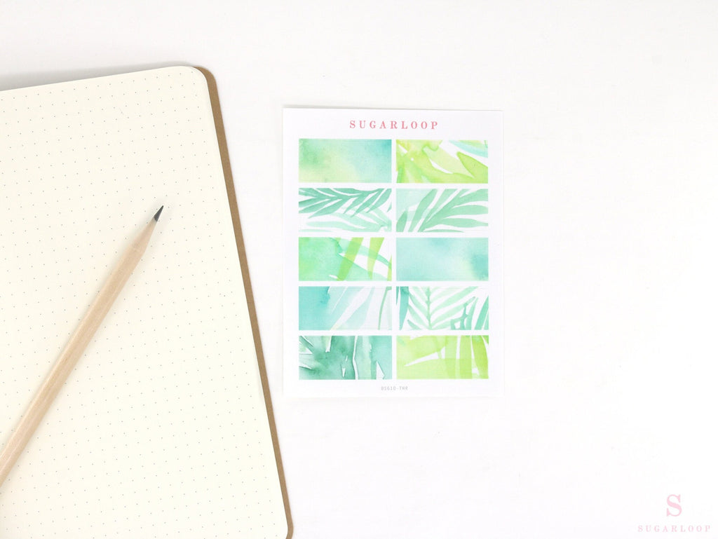 Color Palette Deco Stickers for Journals & Planners: Greenery