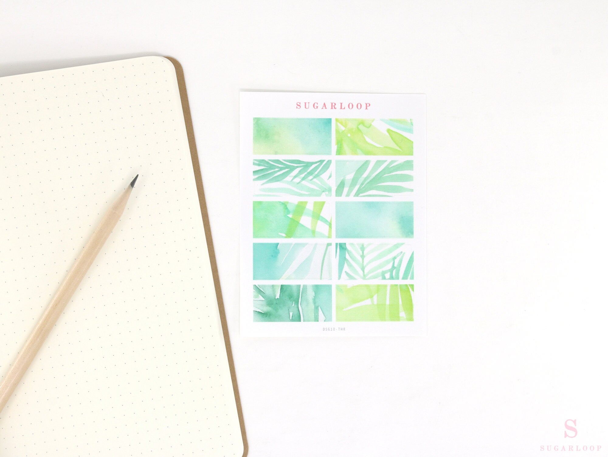 Color Palette Deco Stickers for Journals & Planners: Greenery