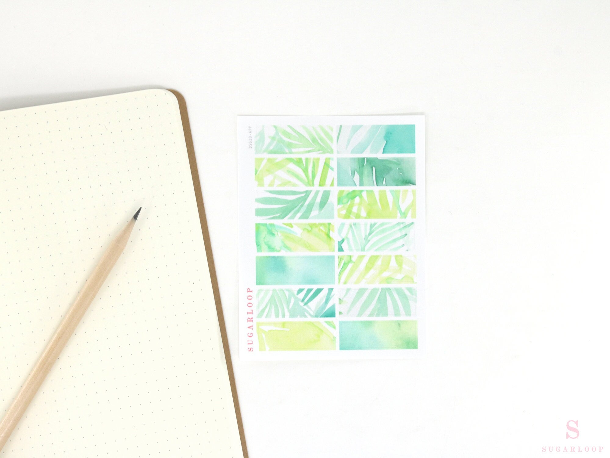 Color Palette Deco Stickers for Journals & Planners: Greenery