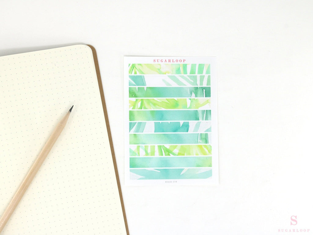 Color Palette Deco Stickers for Journals & Planners: Greenery