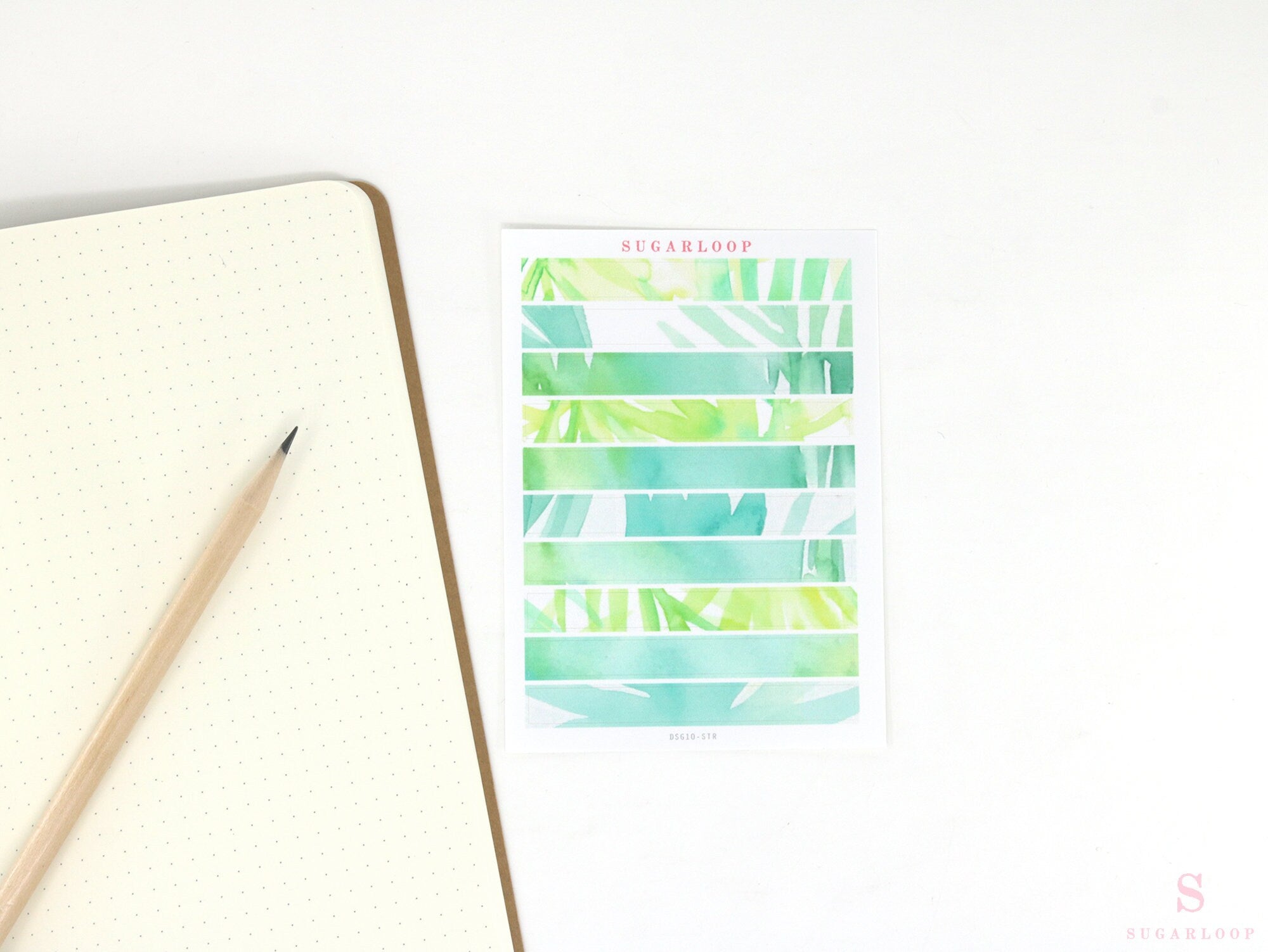 Color Palette Deco Stickers for Journals & Planners: Greenery