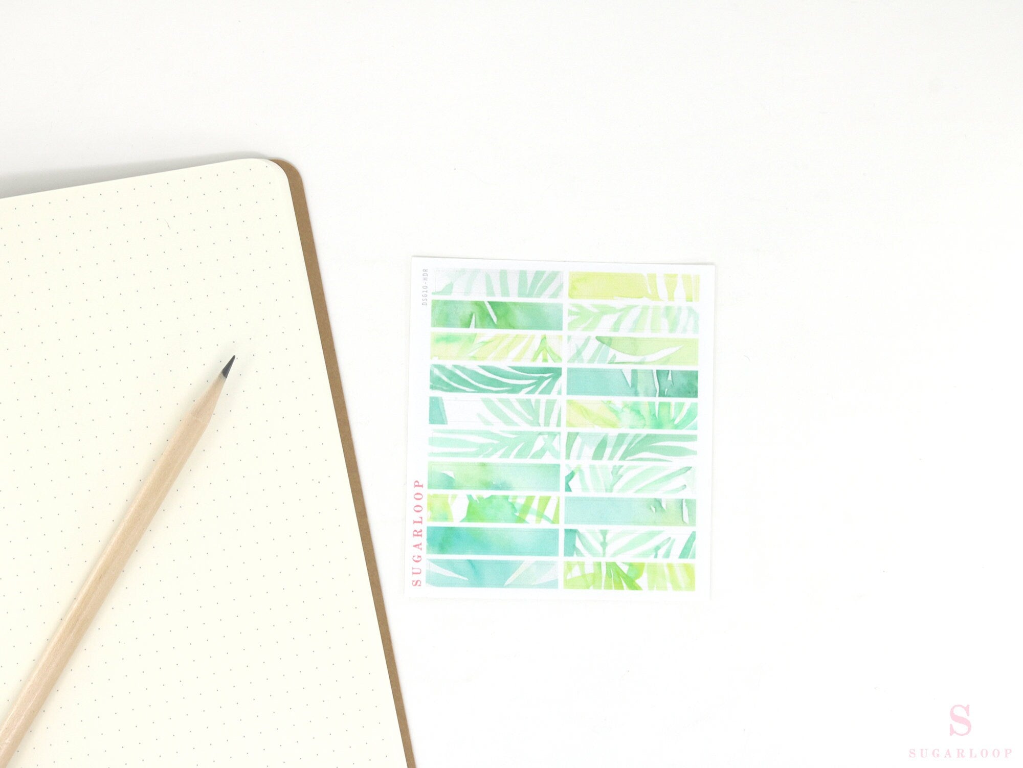 Color Palette Deco Stickers for Journals & Planners: Greenery