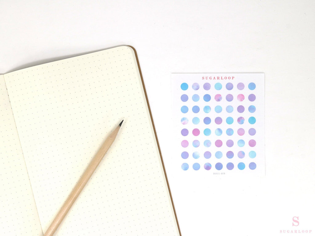 Color Palette Deco Stickers for Journals & Planners: Misty