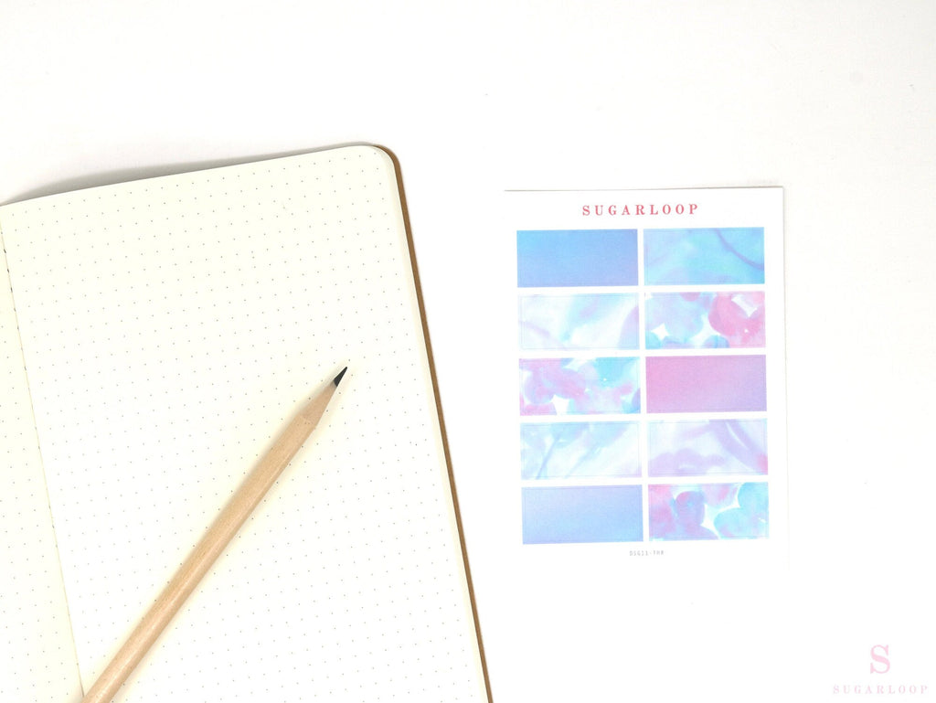 Color Palette Deco Stickers for Journals & Planners: Misty