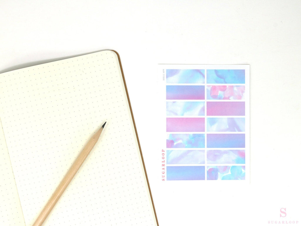 Color Palette Deco Stickers for Journals & Planners: Misty