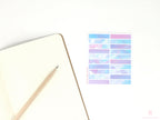 Color Palette Deco Stickers for Journals & Planners: Misty
