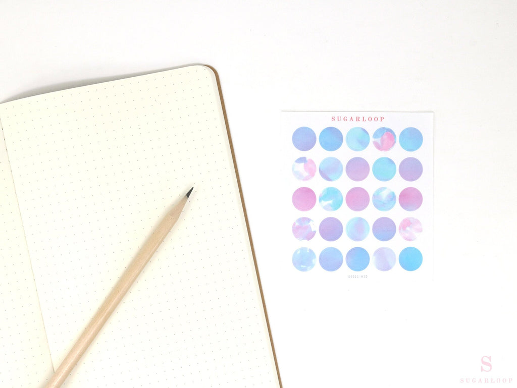 Color Palette Deco Stickers for Journals & Planners: Misty