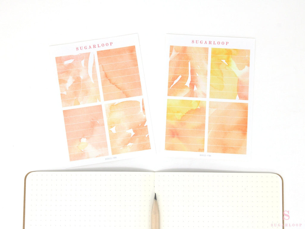 Color Palette Deco Stickers for Journals & Planners: Marigold