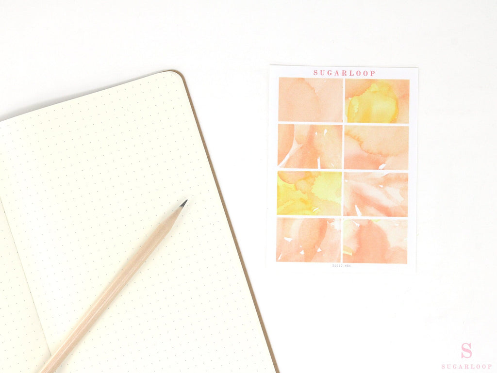 Color Palette Deco Stickers for Journals & Planners: Marigold