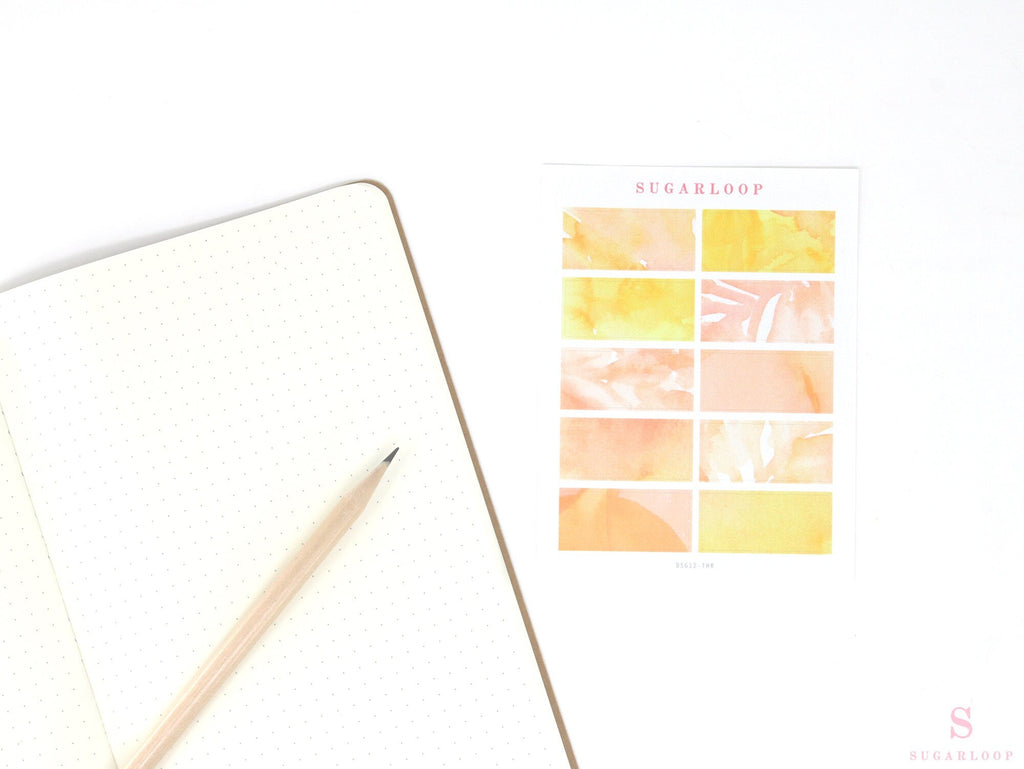 Color Palette Deco Stickers for Journals & Planners: Marigold